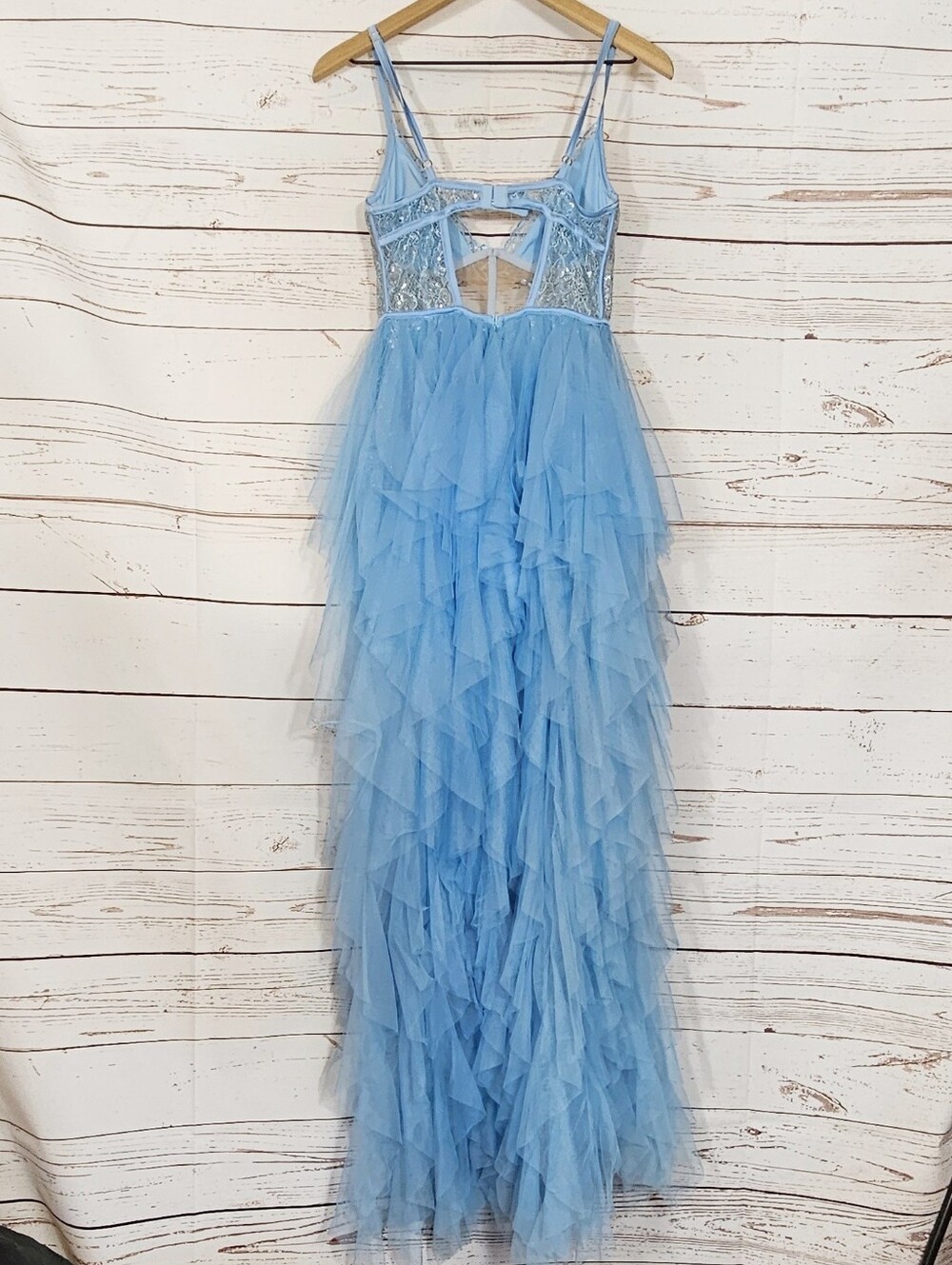 For Love & Lemons | Rosario Blue Bustier Maxi Dress - Picture 7 of 9